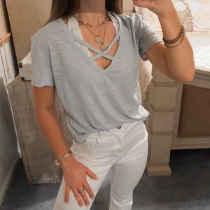 PacSun • Blue Short Sleeve Cross Chest Tee Shirt